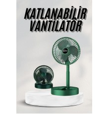 Katlanabilir Teleskopik Şarjlı Fan Masaüstü Soğutucu Vantilatör