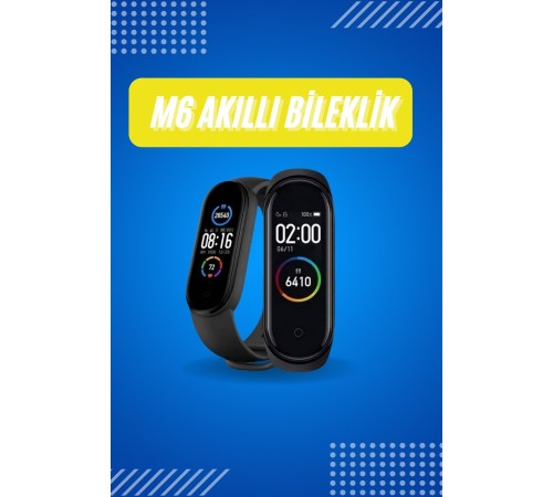 Akıllı Uyumlu Bileklik M6 Adımsayar Spor Modları Çağrı Görme Türkçe Menü