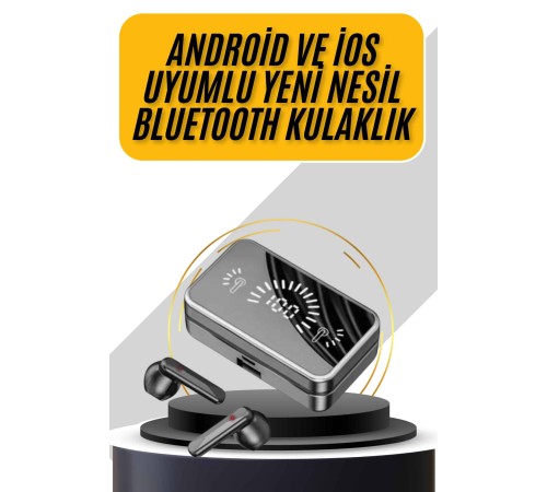 İos Android Uyumlu Bluetooth Kulaklık Kablosuz Kulaklık Yüksek Basslı