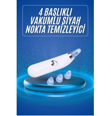 Siyah Nokta Temizleme Cihazı 4 Başlıklı Vakumlu Pilli Ölü Deri Arındırma