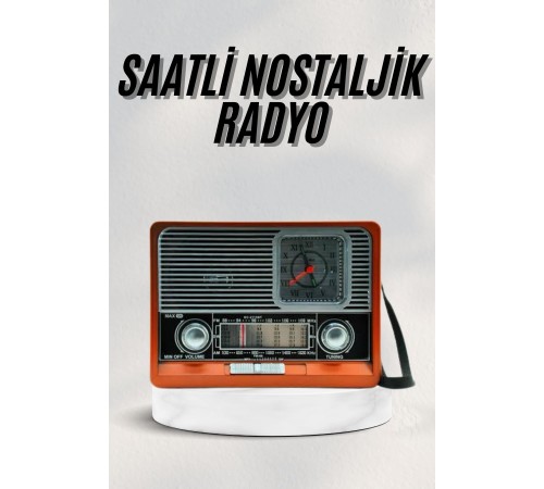 Vintage Nostaljik Radyo AUX USB SD Kart Girişli Şarjlı Bluetooth Bağlantılı