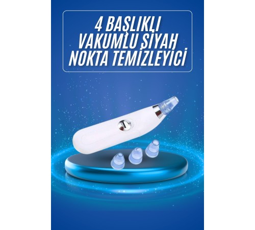 Siyah Nokta Temizleme Cihazı 4 Başlıklı Vakumlu Pilli Ölü Deri Arındırma