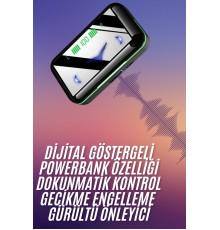 Extra Bass Kablosuz Kulaklık Işıklı Bluetooth Kulaklık Powerbank Özellikli