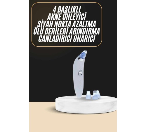 Siyah Nokta Temizleme Cihazı 4 Başlıklı Vakumlu Pilli Ölü Deri Arındırma