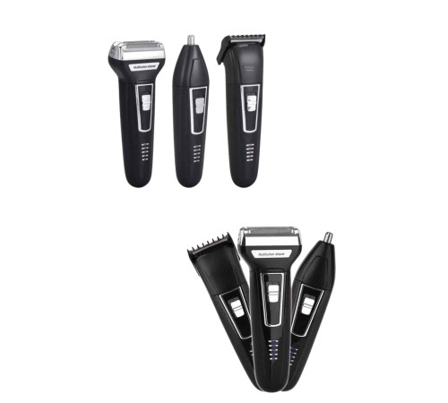 Tıraş Makinesi 3 Başlıklı T Başlıklı Hassas Ciltlere Özel Saç Sakal Vücut Kulak ve Burun