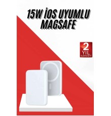 İOS Uyumlu Magsafe Kablosuz 15w Şarj Powerbank Magesafe