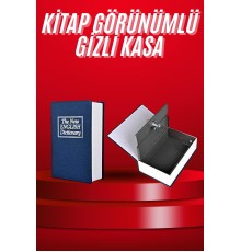 Kitap Görünümlü Gizli Kasa Büyük Boy Anahtarlı Kilitli Para Kasası