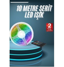 10M Şerit Led İç Mekan Renkli Rgb Şerit Led Kumandalı