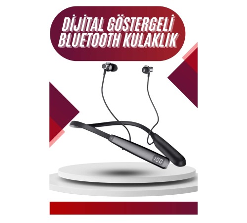 100 Saat Bluetooth Kulaklık Dijital Göstergeli ANC Özelliği Kablolu