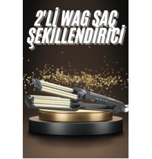 İkili Wag Maşa Saç Şekillendirici Seramik Kaplama Isı Ayarlı