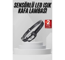 Sensörlü Şarjlı Type-c Şarj Işıklı Kafa Lambası Kamp Lambası