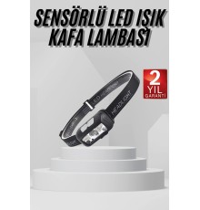 Sensörlü Şarjlı Type-c Şarj Işıklı Kafa Lambası Kamp Lambası