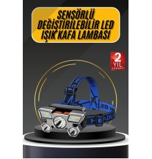 Kafa Lambası 800 Lümen 4 Mod Yüksek Işık Flaşörlü Şarjlı Led Lamba
