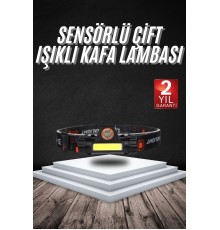 Kafa Lambası Çalışma Işığı Süper Parlak Mıknatıslı Lityum Lion Pilli