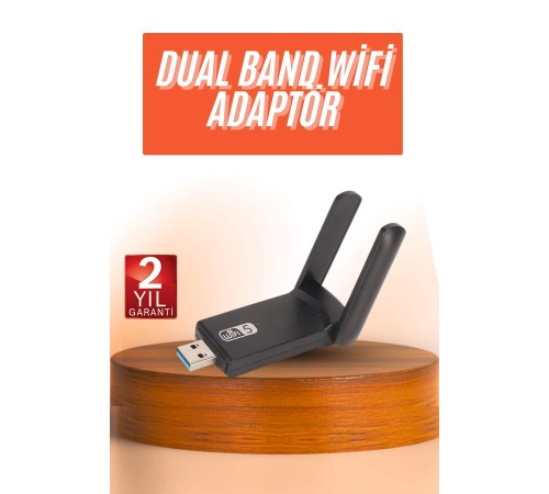 Wifi Alıcı Dual Band Usb 3.0 Adaptör Kablosuz Windows 7/8/10/11