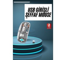 Kablosuz Mouse Fare Şarjlı Bluetooth Wireless Çift Modlu Sessiz
