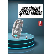 Kablosuz Mouse Fare Şarjlı Bluetooth Wireless Çift Modlu Sessiz