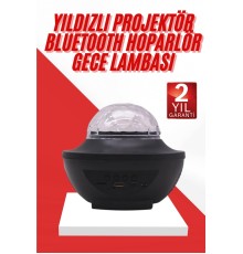 Masa ve Gece Lambası Renkli Projektör Işıklı Disko Topu Bluetooth Hoparlör