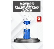 Kamp Lambası Güneş Enerjili Led Lamba Işıldak Şarjlı Powerbank Özellikli