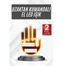 Uzaktan Kumandalı El Orta Parmak Led Araç Camına Özel