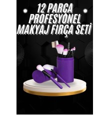 12 Parça Profesyonel Makyaj Fırçası Far Fırçası Allık Fırçası Yumuşak Kıllı