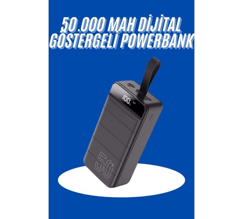 Powerbank 50.000 Mah Dijital Göstergeli Taşınabilir 4 Portlu Hızlı Powerbank Powerbank 50.000 Mah Dijital Göstergeli Taşınabilir 4 Portlu Hızlı Powerbank