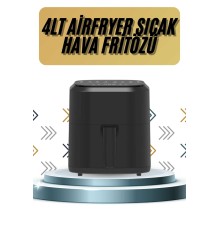 4L Airfryer Hazneli Hava Fritözü Yağsız Fritöz Taşınabilir Fırın İşlevi Gören Pratik