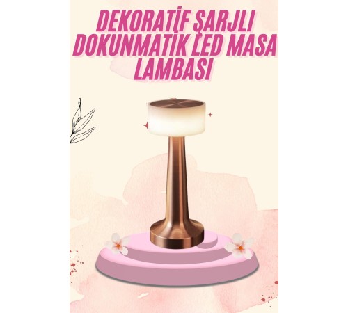 Dekoratif Masa Lambası Dokunmatik Renk Değiştirebilen Gece Lambası