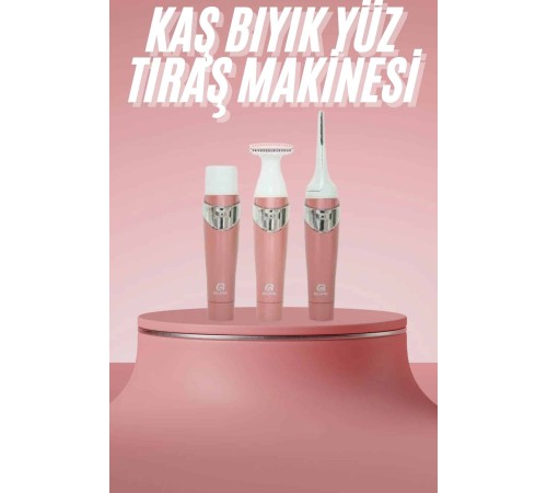 3 Başlıklı Kıl Tüy Temizleyici Epilasyon Aleti Tüm Cilt Tiplerine Uygun