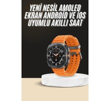 Akıllı Saat Unısex Zarif Görünümlü Titanyum Kasa Amoled Ekran Müzik Dinleme