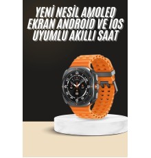 Akıllı Saat Unısex Zarif Görünümlü Titanyum Kasa Amoled Ekran Müzik Dinleme
