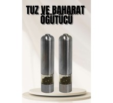 Işıklı Otomatik Tuz ve Karabiber Öğütücü Baharat Öğütücü