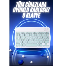 Bluetooth Şarj Edilebilir Mini Q Klavye Kablosuz Taşınabilir