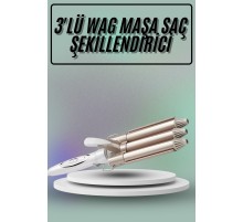 Saç Şekillendirici Wag Maşa Üçlü Yüksek Isı Ayarlı Seramik Kaplama