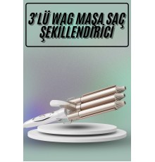 Saç Şekillendirici Wag Maşa Üçlü Yüksek Isı Ayarlı Seramik Kaplama