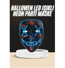 Işıklı Led Maske Parti Eğlence Maskesi Hallowen Neon Maske