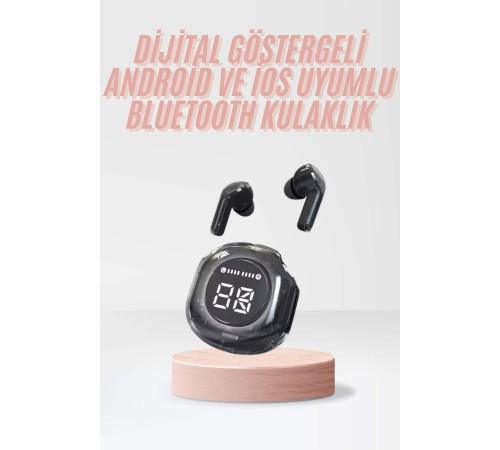 Yeni Nesil Bluetooth Kulaklık Dijital Göstergeli  Dokunmatik 5.3 Kablosuz