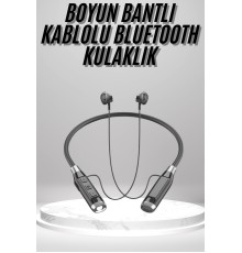 Boyun Bantlı Kulak İçi Kablolu Yüksek Ses Kaliteli Bluetooth Kulaklık