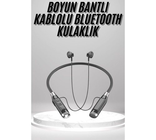 Boyun Bantlı Kulak İçi Kablolu Yüksek Ses Kaliteli Bluetooth Kulaklık