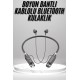Boyun Bantlı Kulak İçi Kablolu Yüksek Ses Kaliteli Bluetooth Kulaklık