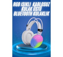 RGB Işıklı Yüksek Ses Kaliteli Kablosuz Kulak Üstü Bluetooth Kulaklık