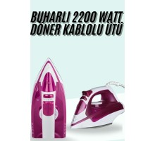 Buharlı Ütü 2200 Watt Seramik Tabanlı Taşınabilir Kablolu Ütü
