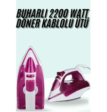 Buharlı Ütü 2200 Watt Seramik Tabanlı Taşınabilir Kablolu Ütü