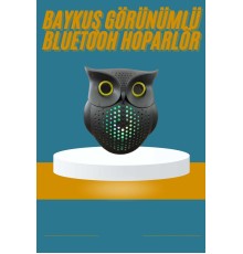Baykuş Görünümlü Işıklı Bluetooth Speaker Bluetooth Hoparlör