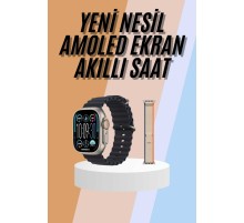 49mm Akıllı Saat Amoled Ekranlı Kadın Erkek Kol Saati Plastik Kordon