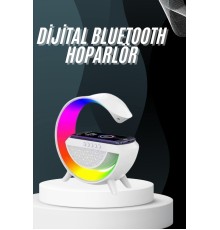 Bluetooth Hoparlör G Şekli Atmosfer Akıllı Rgb Lamba Wireless Kablosuz Şarj
