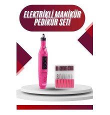 Elektrikli Profesyonel Manikür Pedikür Seti Değiştirilebilir Başlık Seçeneği