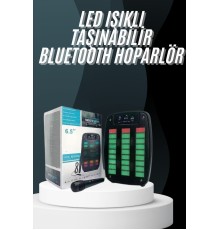 Bluetooth Hoparlör Taşınabilir Şarjlı Işıklı Büyük Boy Yüksek Ses Kaliteli