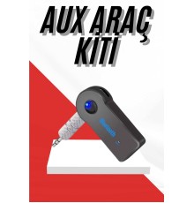 Tüm Cihazlara Uyumlu Bluetooth Aux Araç Kiti Siyah