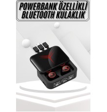 Kablosuz Bluetooth Kulaklık Powerbank Özellikli Göstergeli Hd Mikrofon